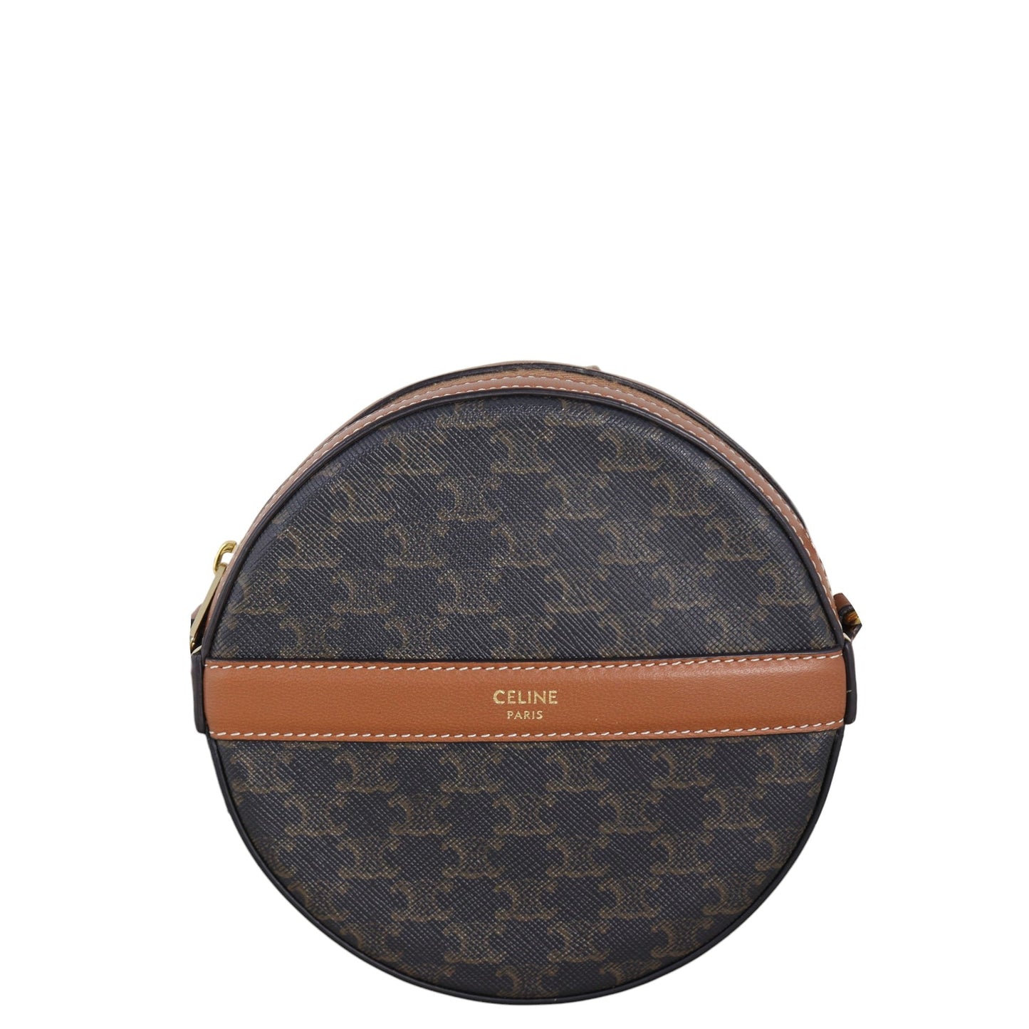 Celine Triomphe Round Purse On Strap Handbag Travel Bag