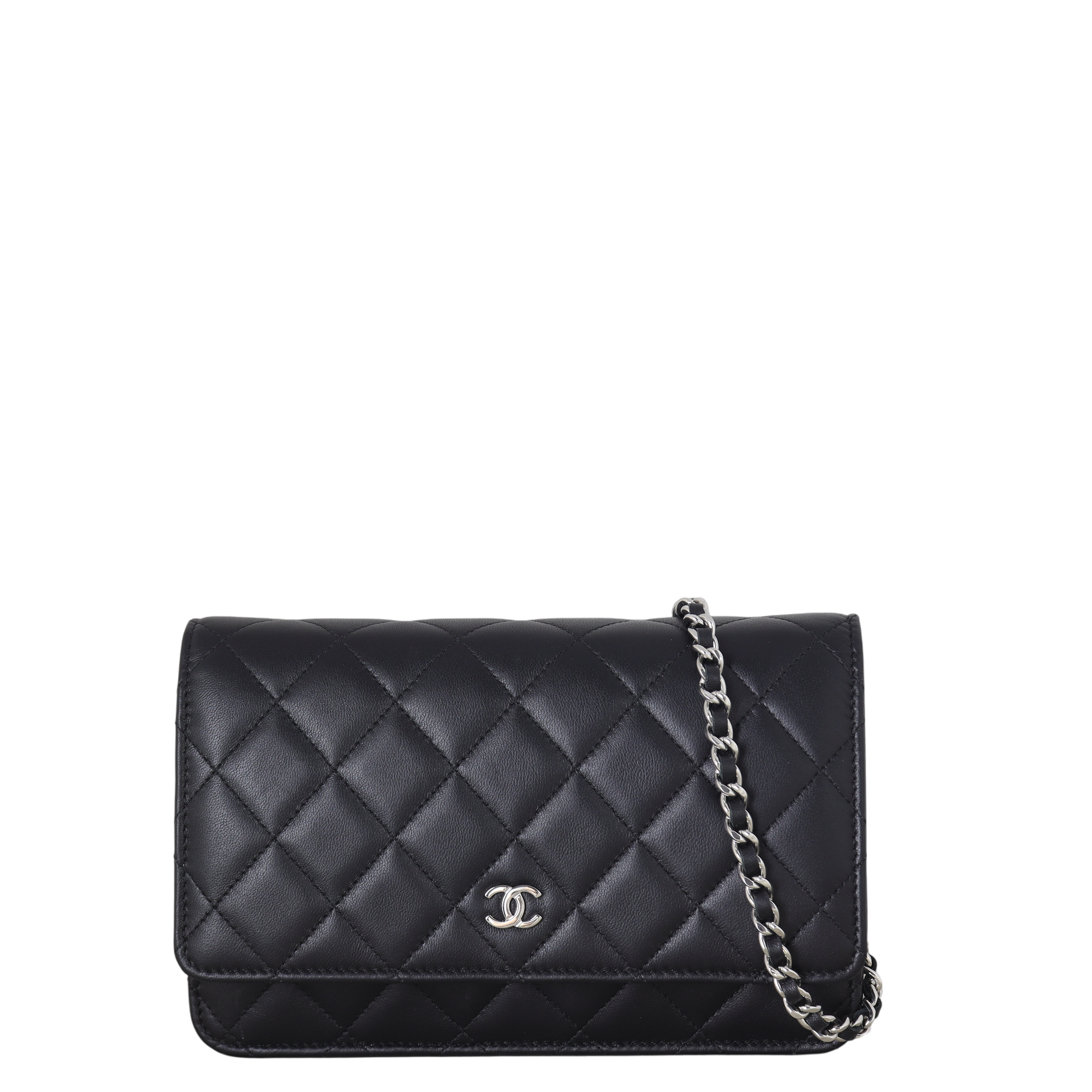 Chanel Classic Wallet on Chain Handbag Quilted Black Crossbody Bag Chain 02122025