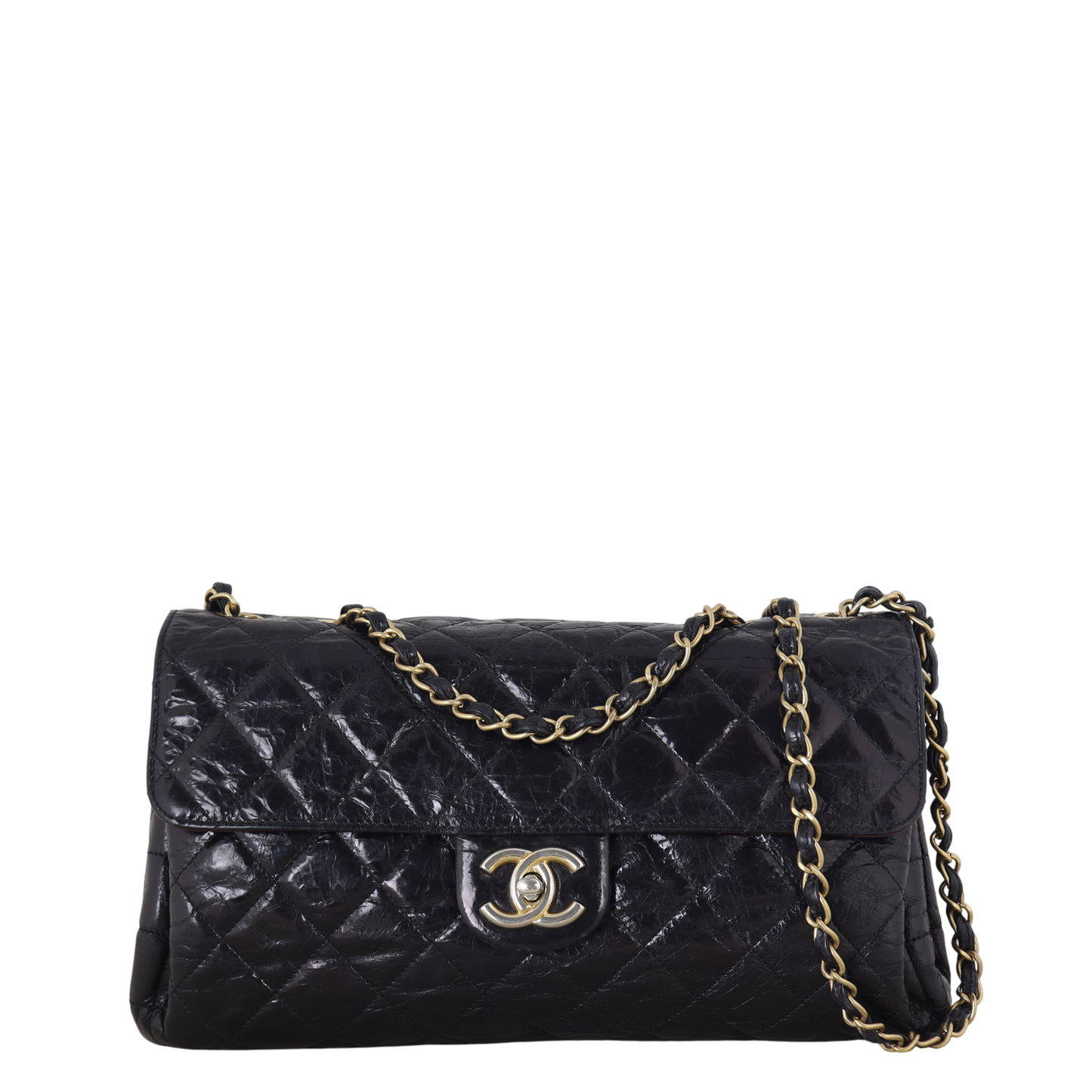 Chanel CC Three-Pouch Bag Quilted Black Shoulder Bag