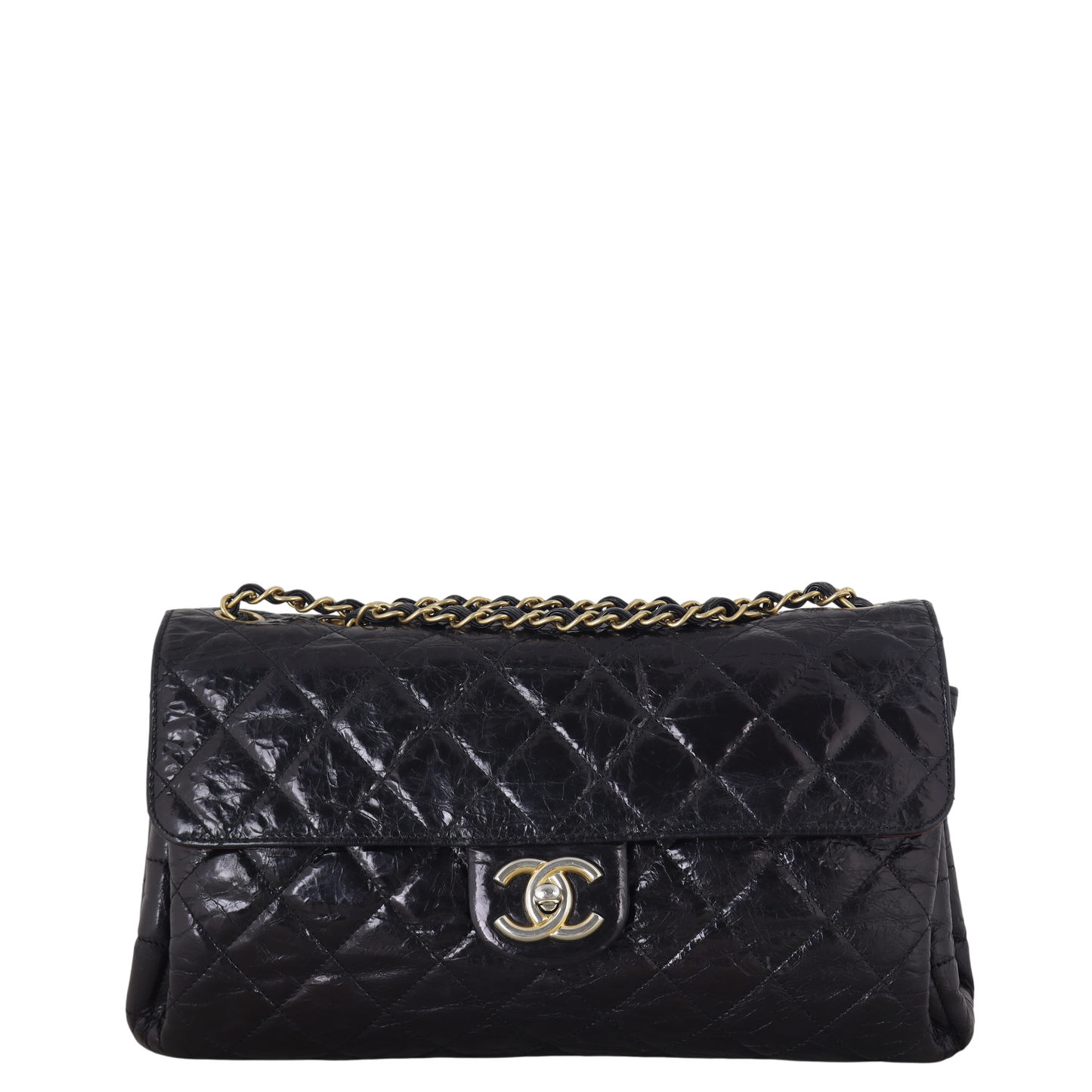 Chanel CC Three-Pouch Bag Quilted Black Shoulder Bag