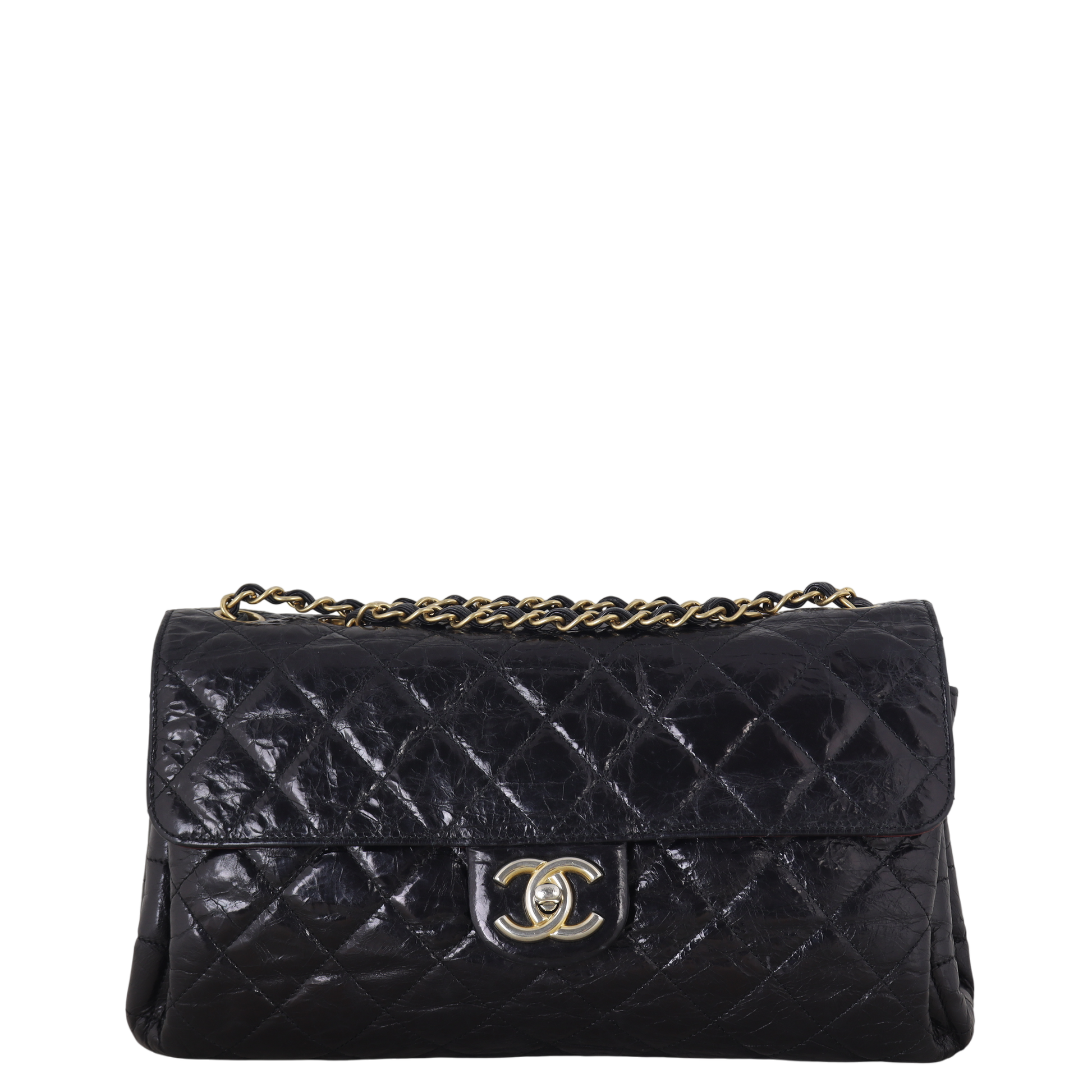 Chanel CC Three-Pouch Bag Quilted Black Shoulder Bag
