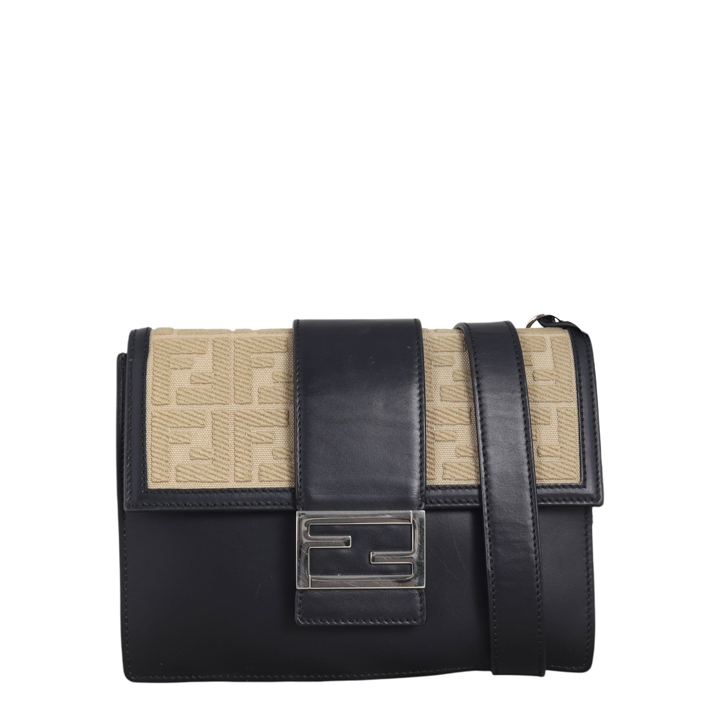 Fendi Handbag Flat Baguette Bag 2 Black Shoes