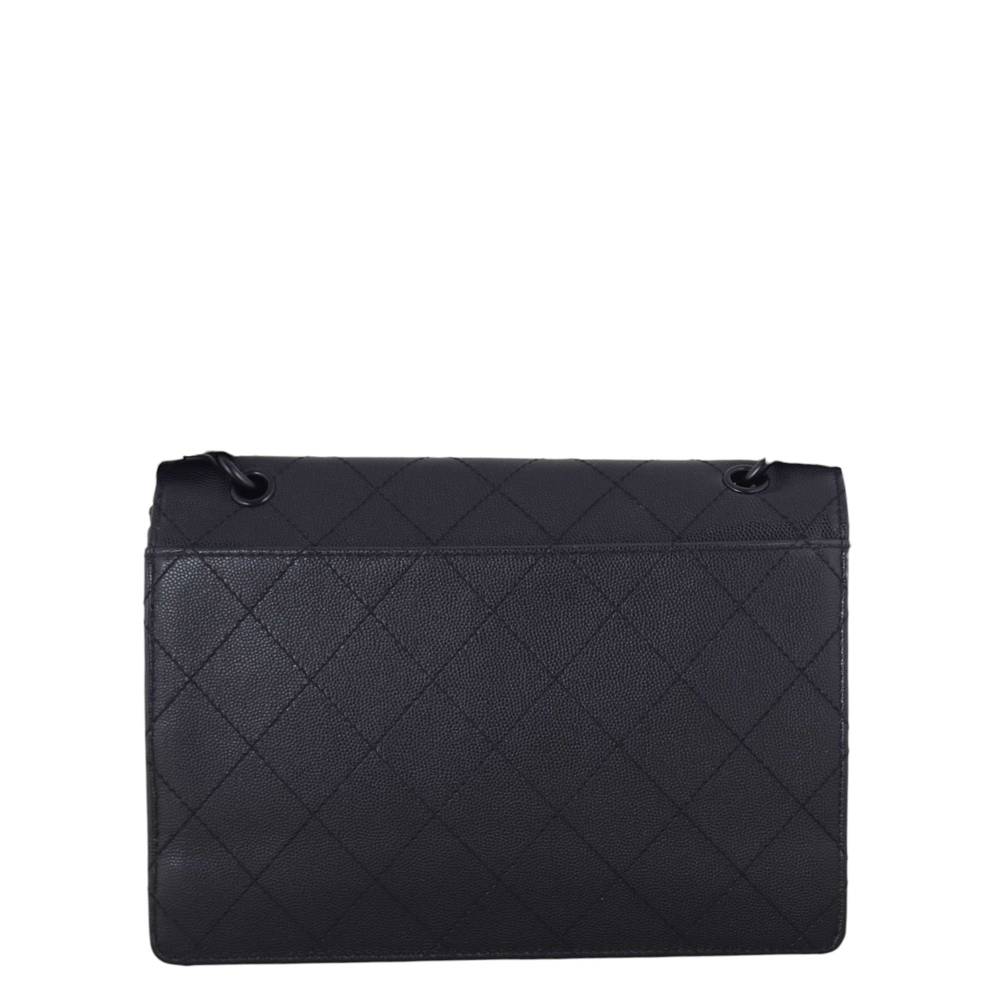 Chanel Stitch It Bag Black Flap Shoulder Bag