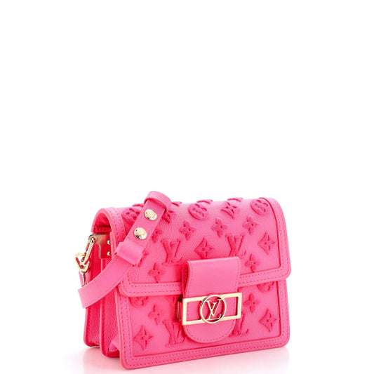 Louis Vuitton Dauphine Shoulder Bag Tuffetage Leather Monogram