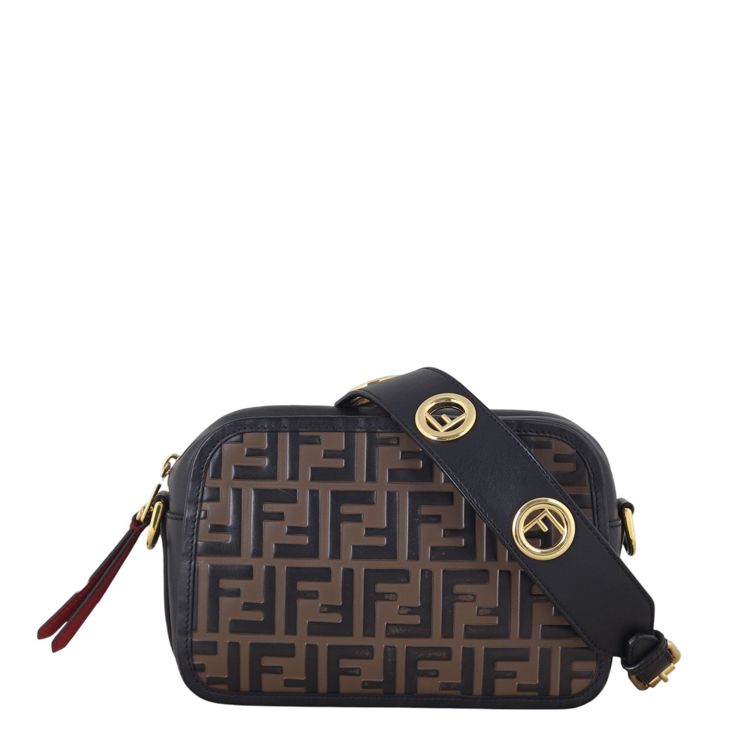 Fendi Ff Embossed Camera Bag Crossbody Bag