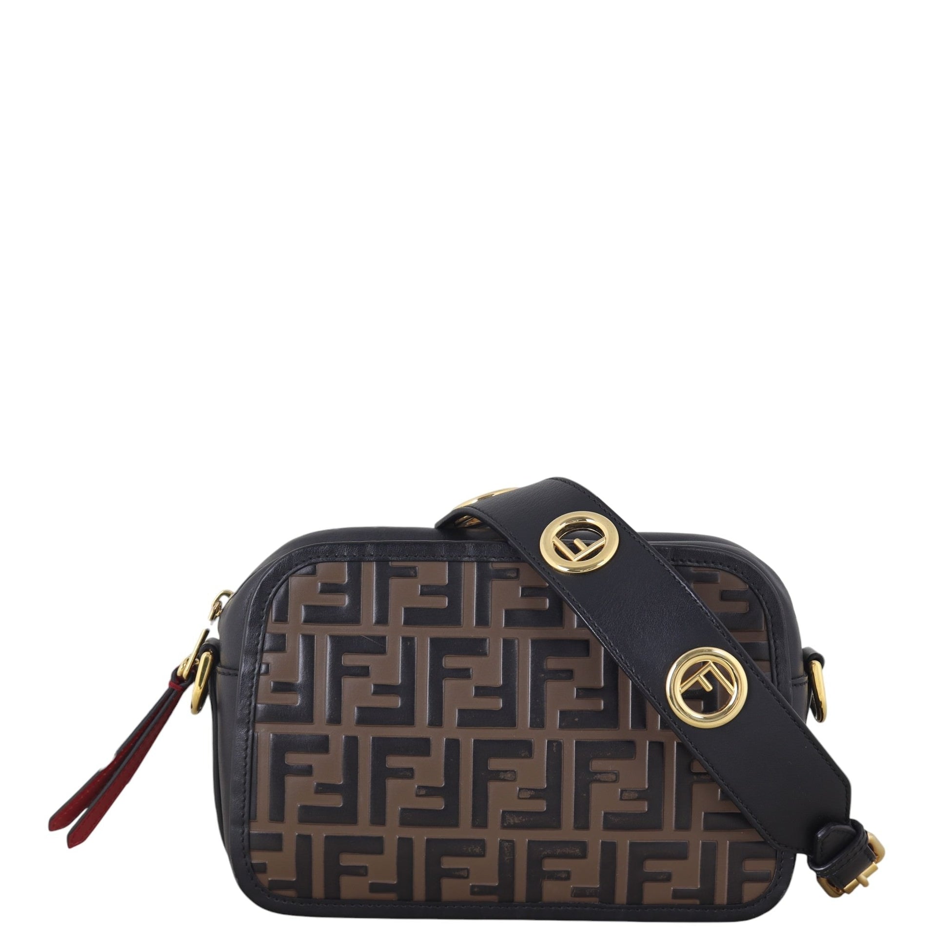 Fendi Ff Embossed Camera Bag Crossbody Bag