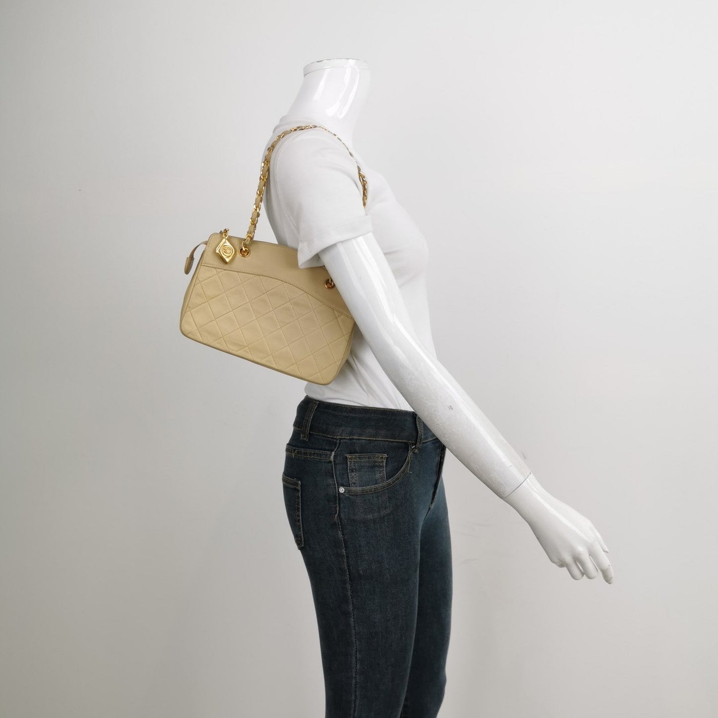 Chanel Off White Small Leather Shoulder Bag