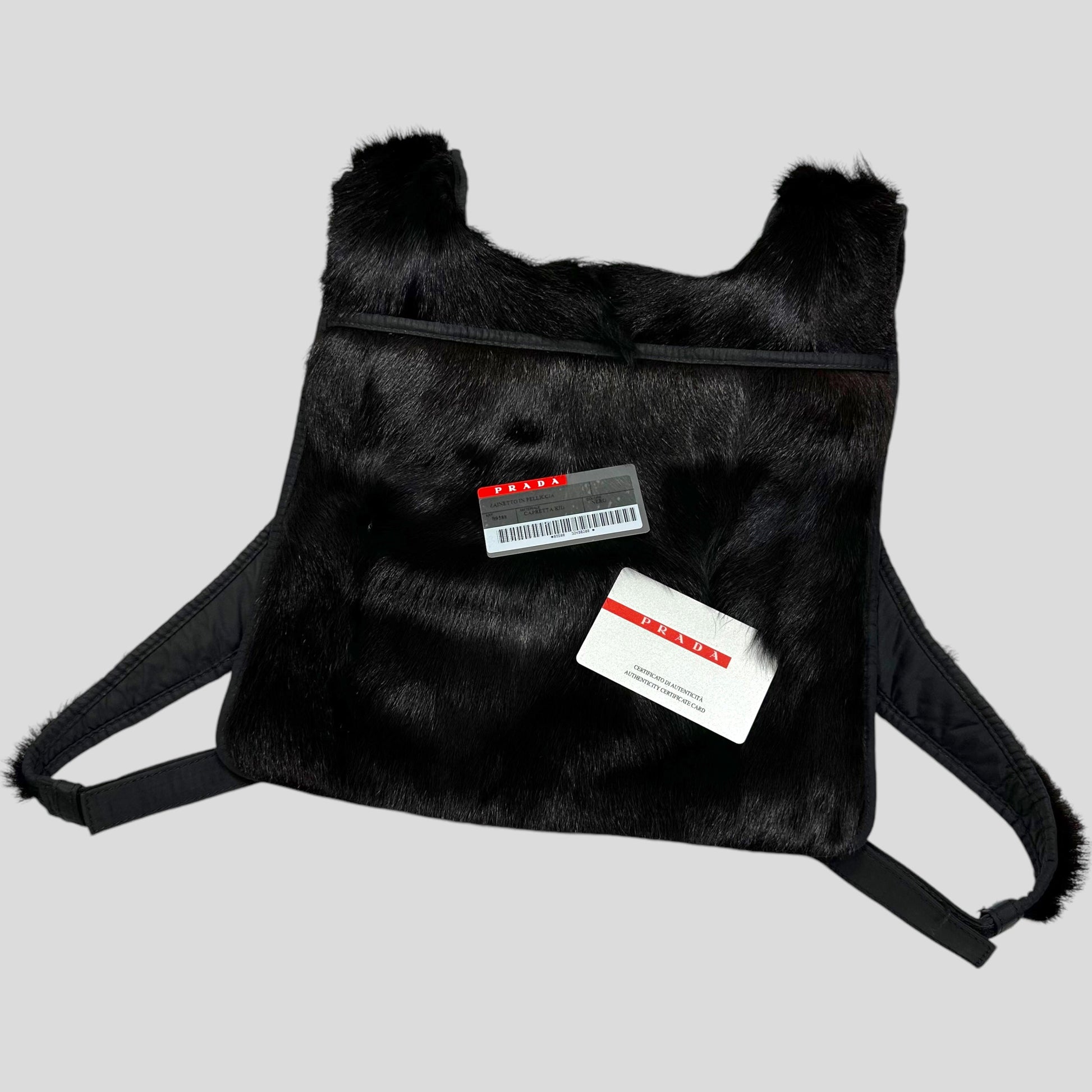 Prada Backpack Sport Goat Fur Reversible Chest Rig 2