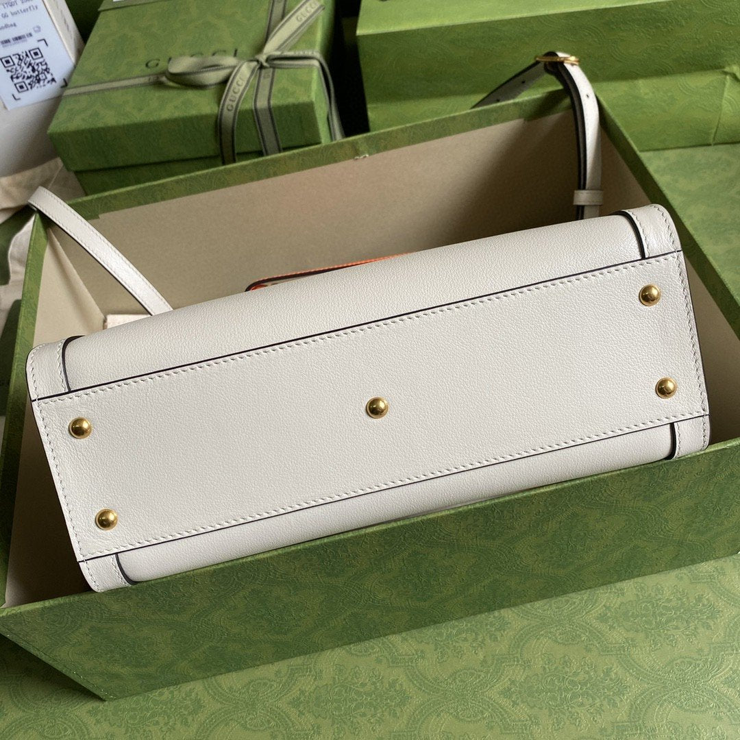 gg Diana 11in 27cm gg White Small Tote Bag