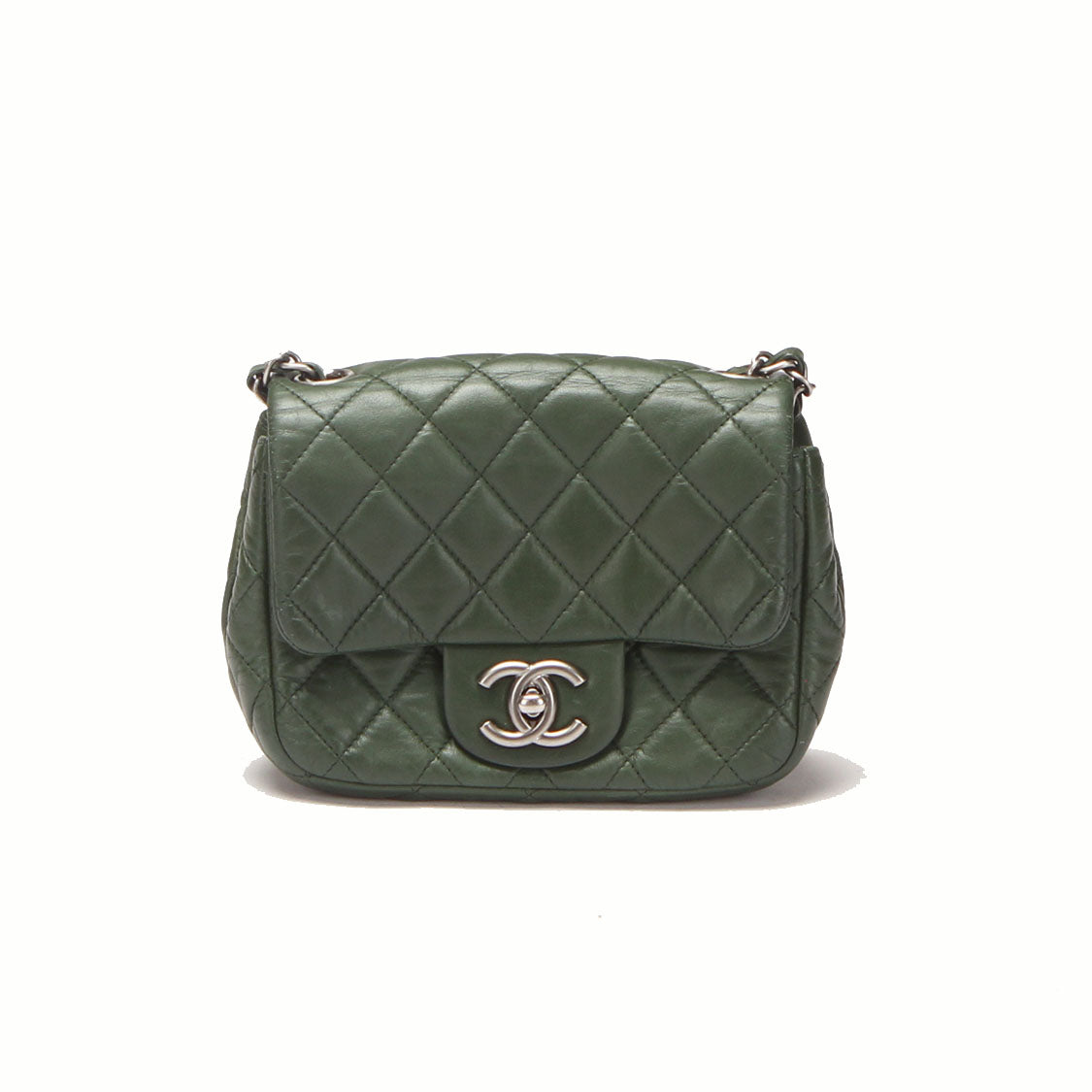Chanel Matelasse Square Small Classic Flap Leather Shoulder Bag