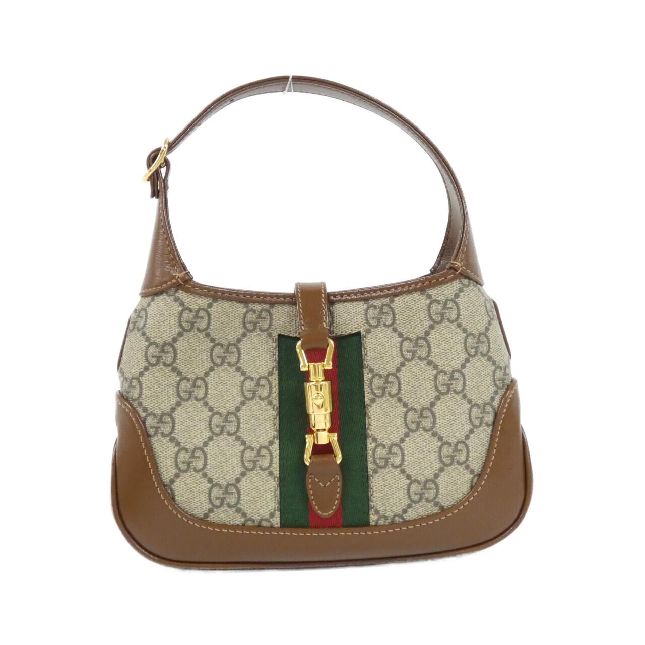 Gucci Jackie Supreme Shoulder Bag Leather Canvas