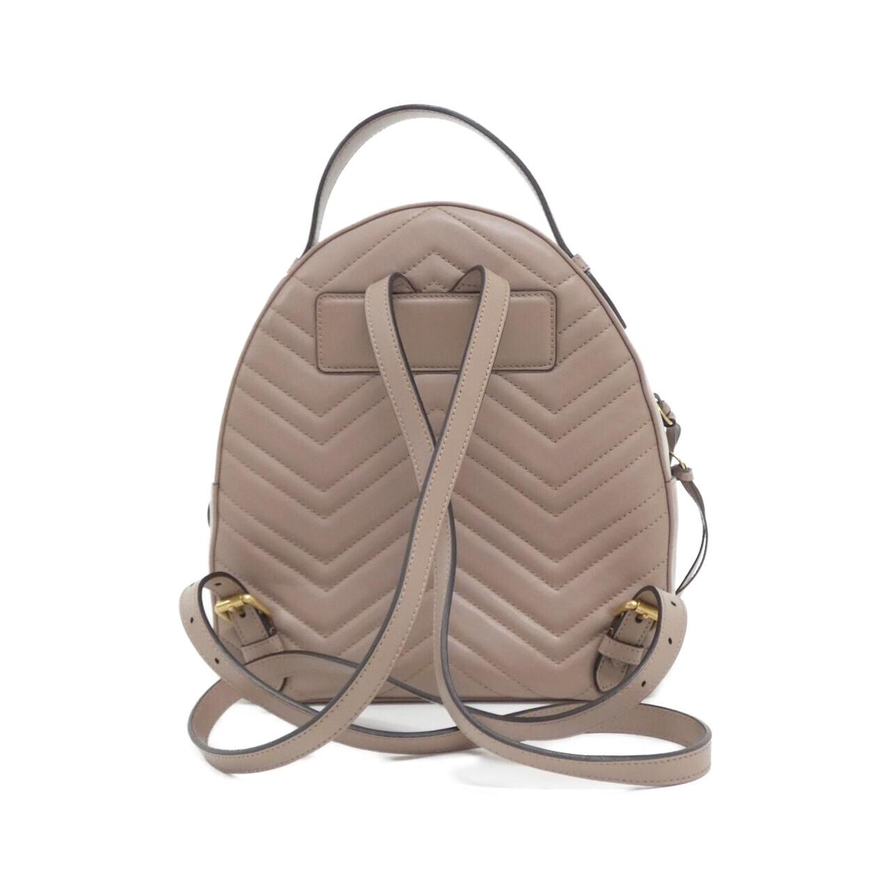 Gucci Marmont Quilting Chevron Backpack Leather