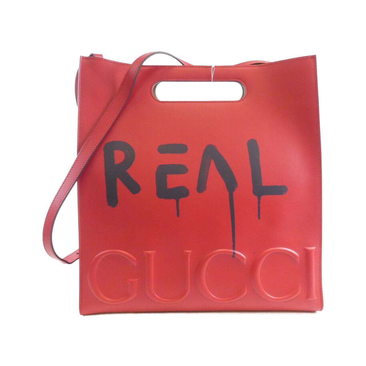 Gucci Ghost Print Bag Leather Travel Bag