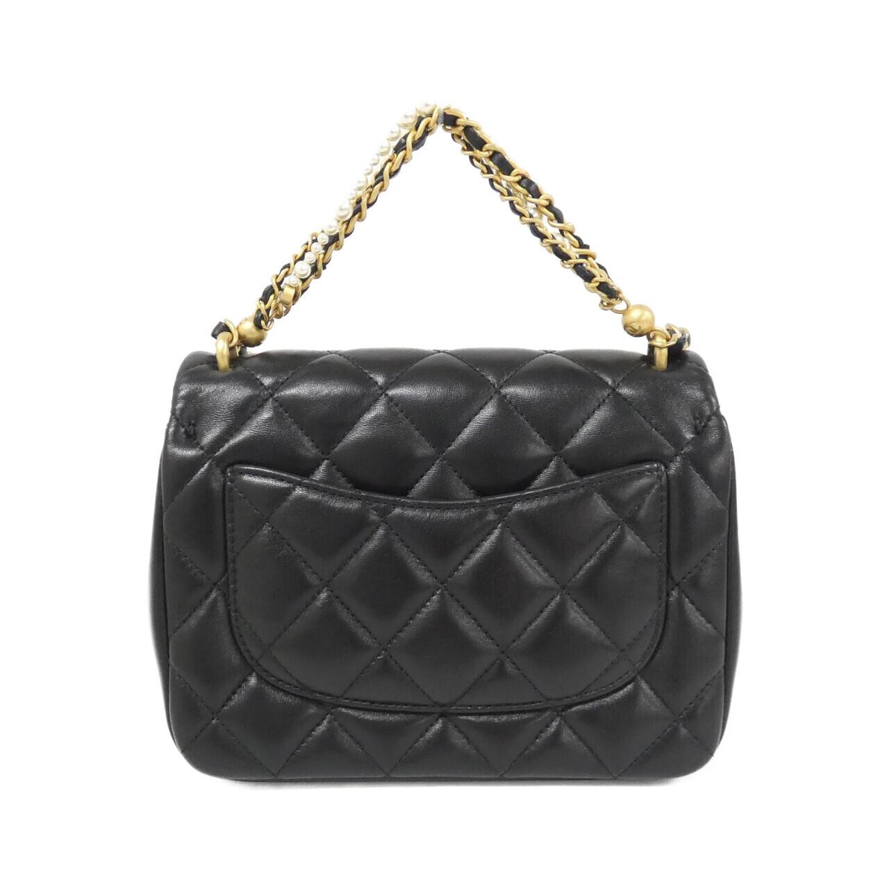 Chanel AS4384 Lambskin Faux Pearl Shoulder Bag