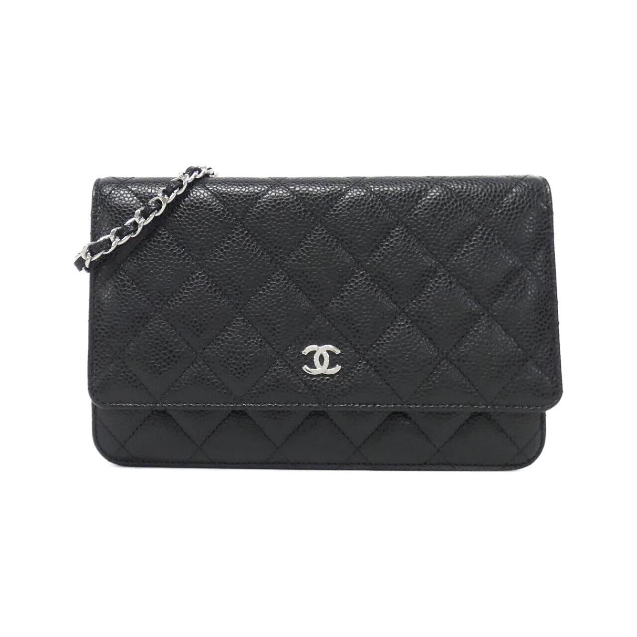 Chanel Timeless Classic Caviar Skin Chain Wallet