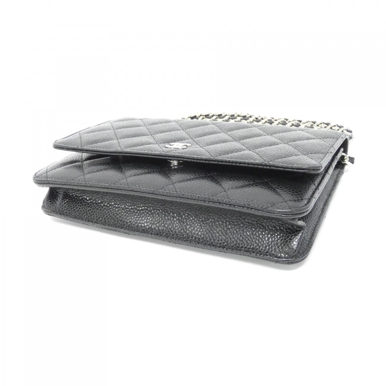 Chanel Timeless Classic Caviar Skin Chain Wallet
