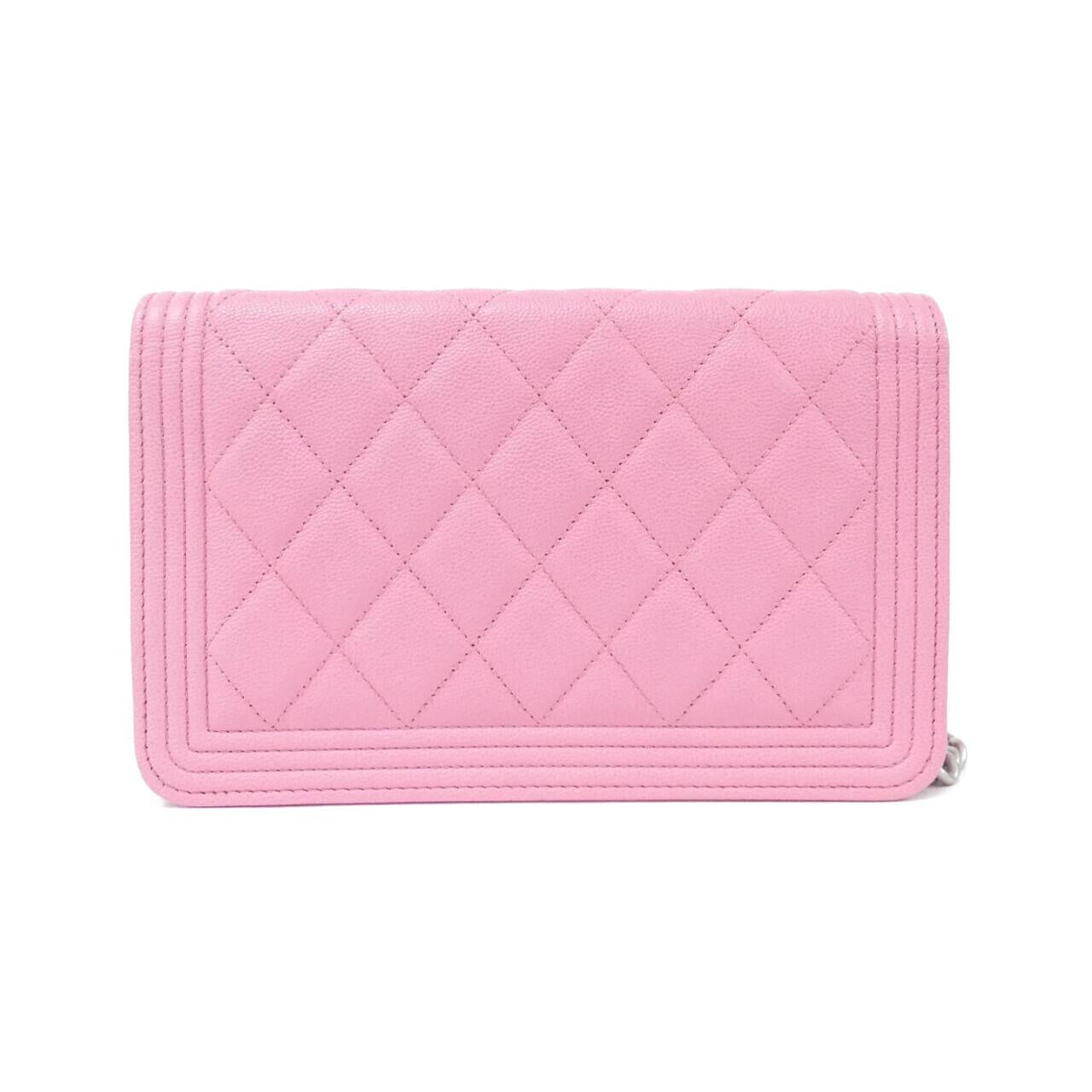 Chanel Boy Chanel Caviar Skin Wallet on Chain