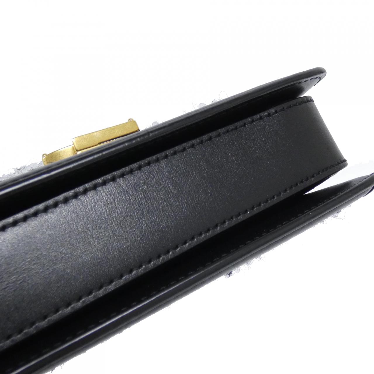 YSL Saint Laurent Solferino Tweed Shoulder Bag Leather
