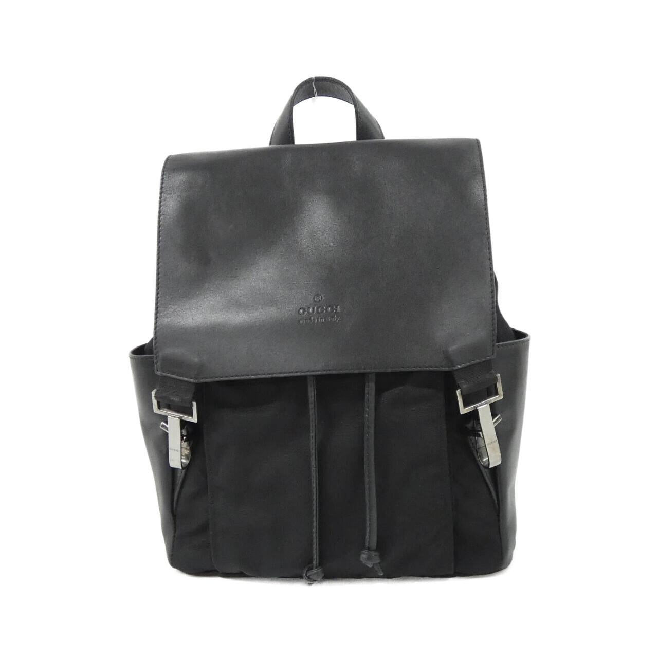 Gucci Backpack Leather Nylon 4