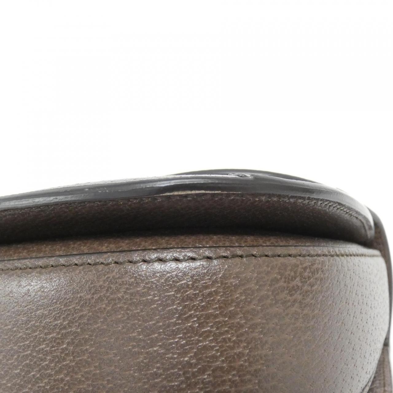 Gucci Bamboo Jumbo Shoulder Bag Leather Canvas