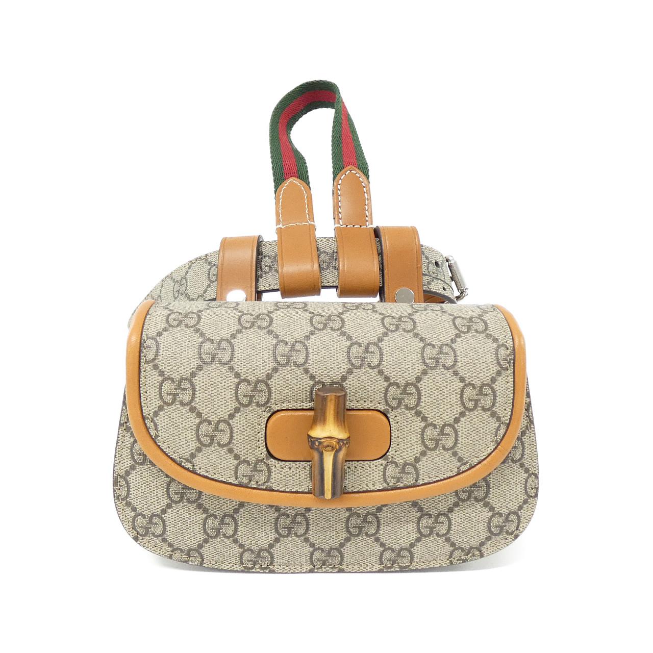 Gucci Bamboo Supreme Waist Bag Canvas Travel Bag