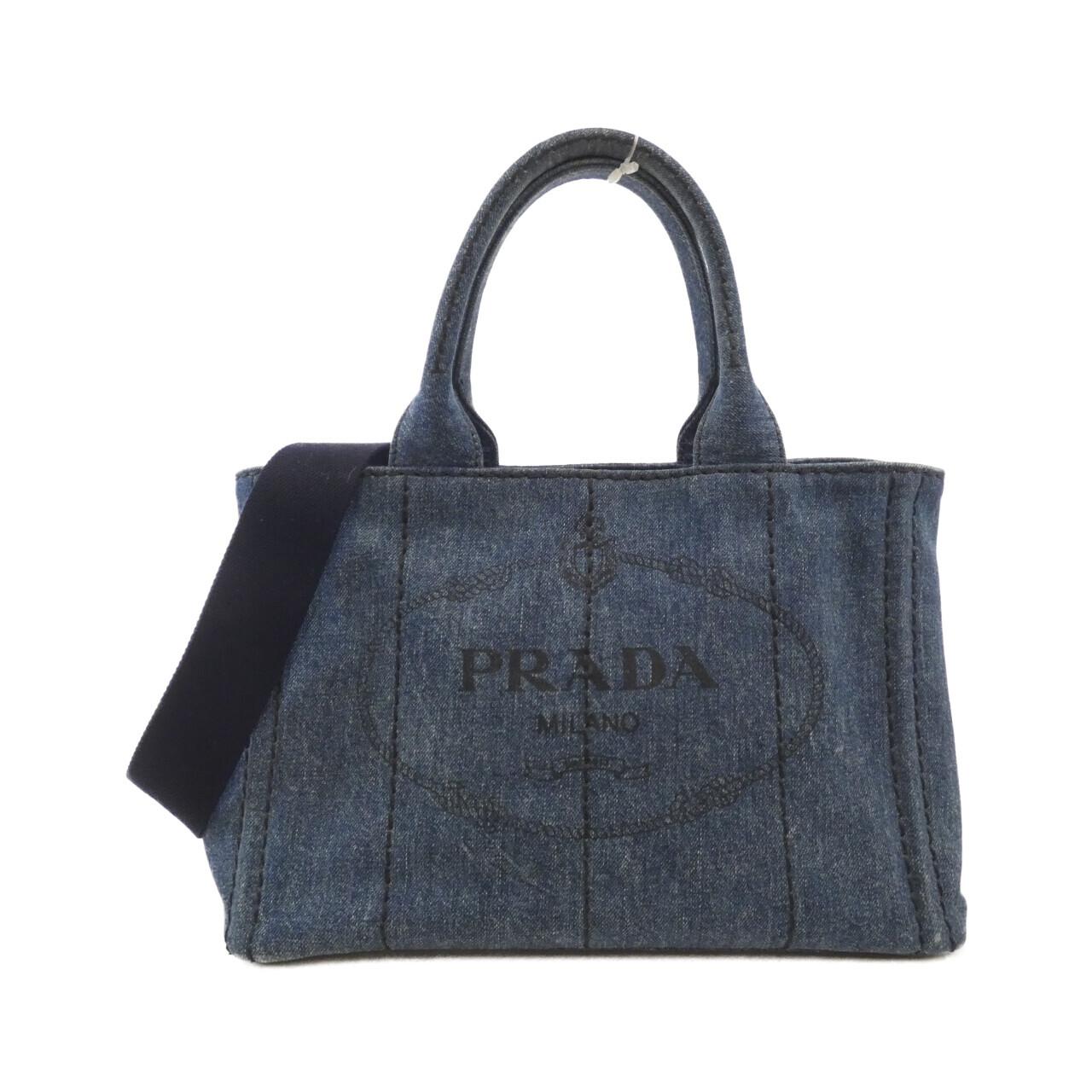 Prada 1Bg439 Bag Denim Travel Bag