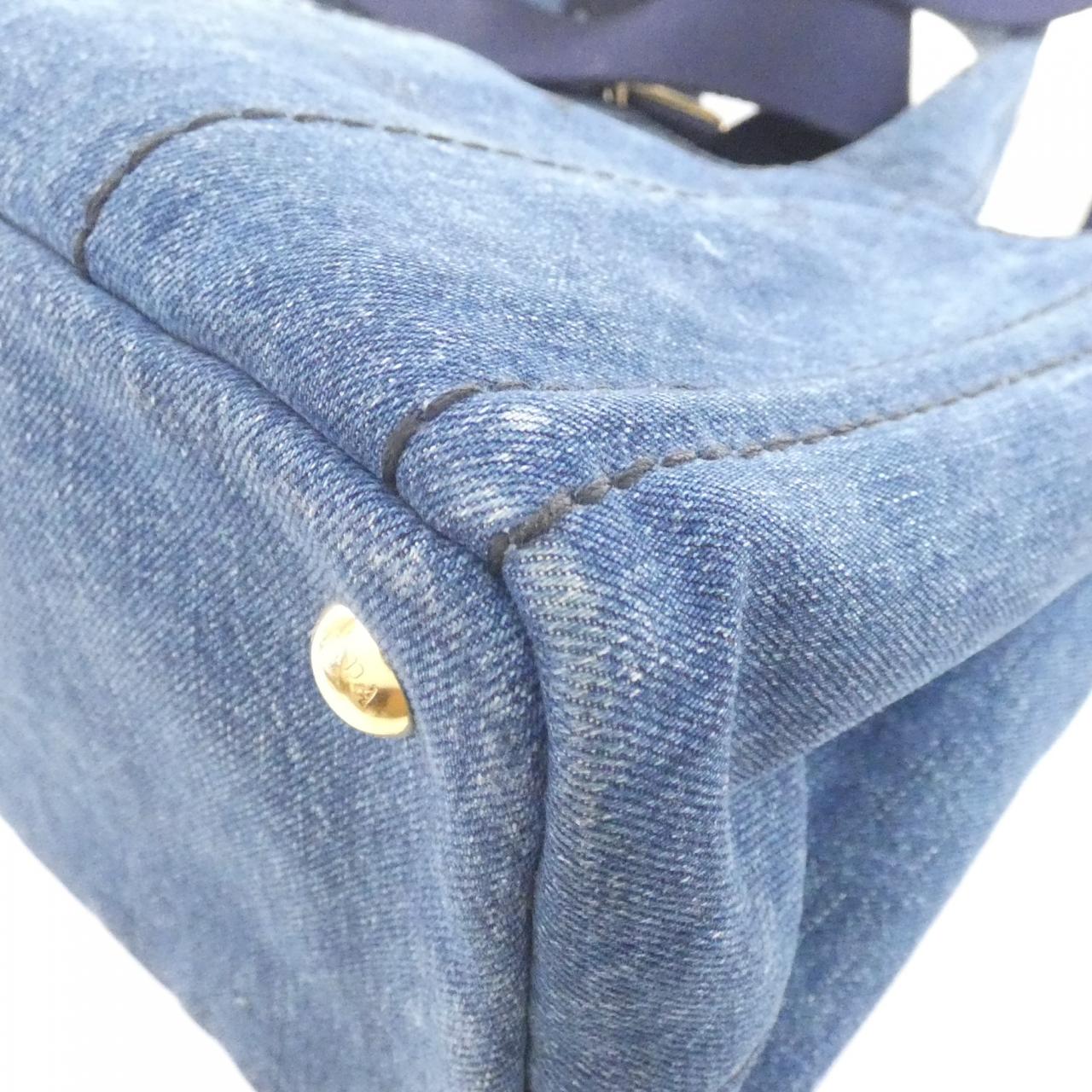 Prada 1Bg439 Bag Denim Travel Bag