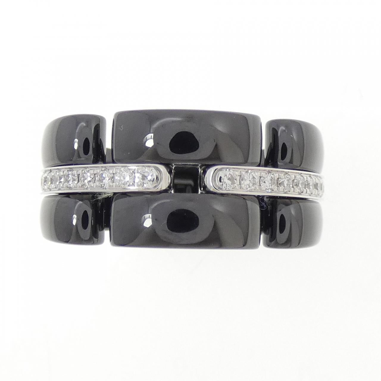 Chanel Ultra Collection 750 White Gold Ceramic Diamond Ring