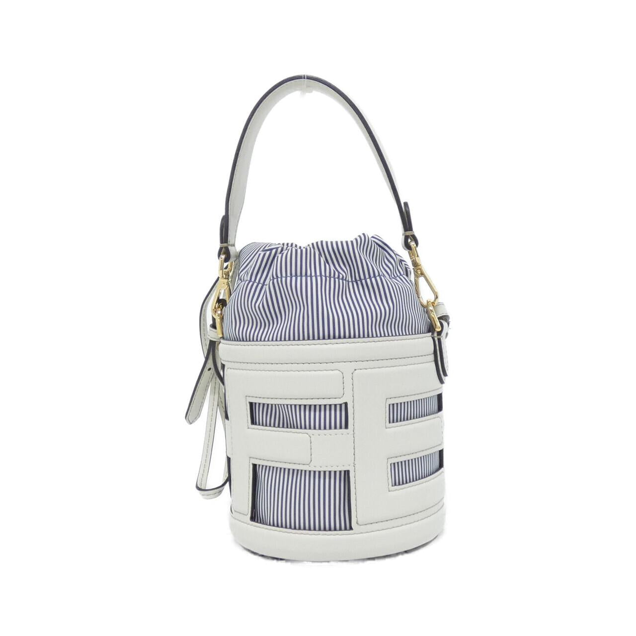 Fendi Step Out Bag Leather Canvas Small Travel Bag