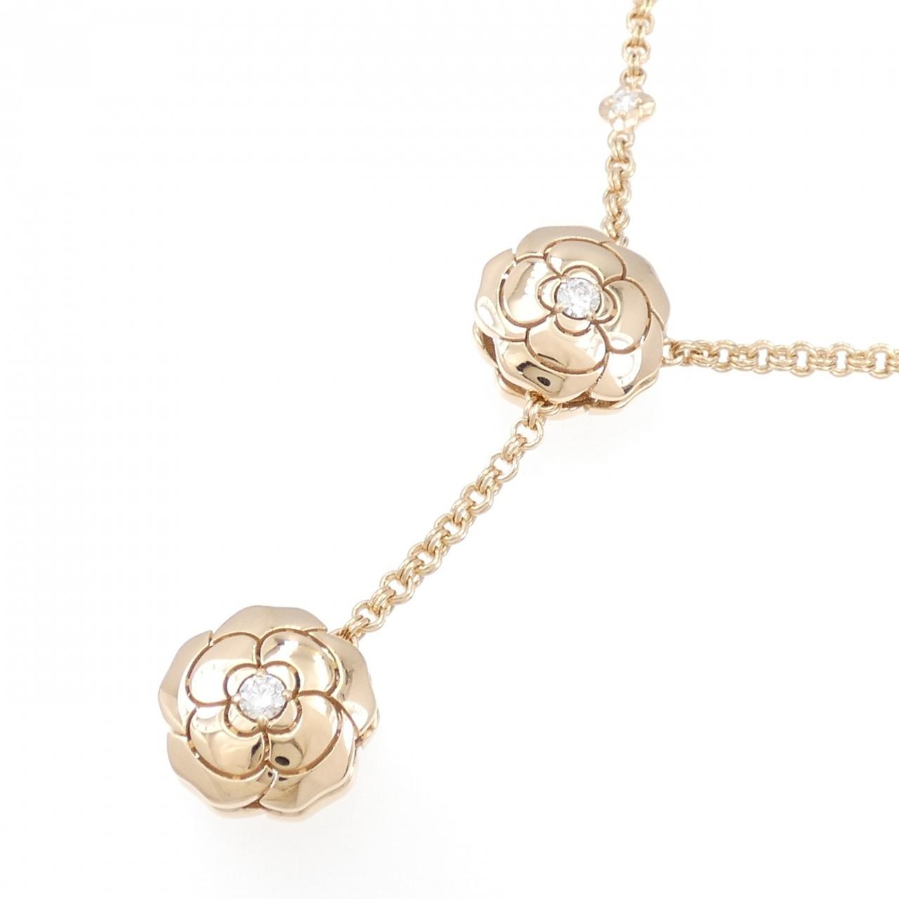Chanel Camelia 750 Pink Gold Diamond Necklace