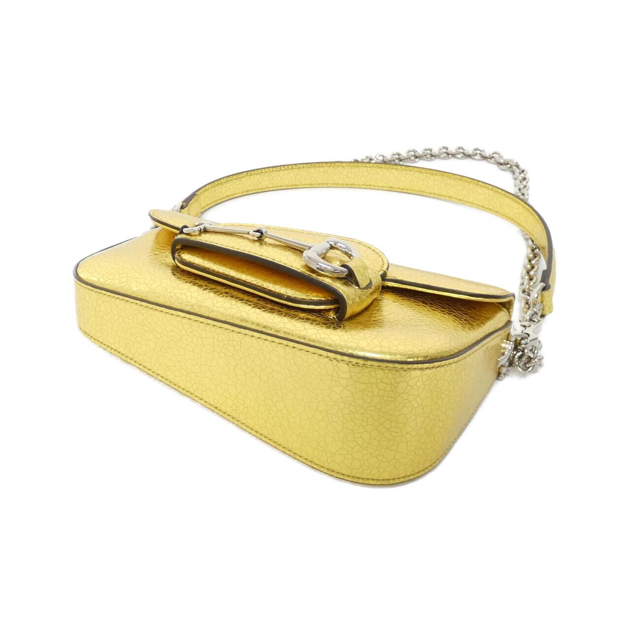 Gucci Cracked Shoulder Bag Leather