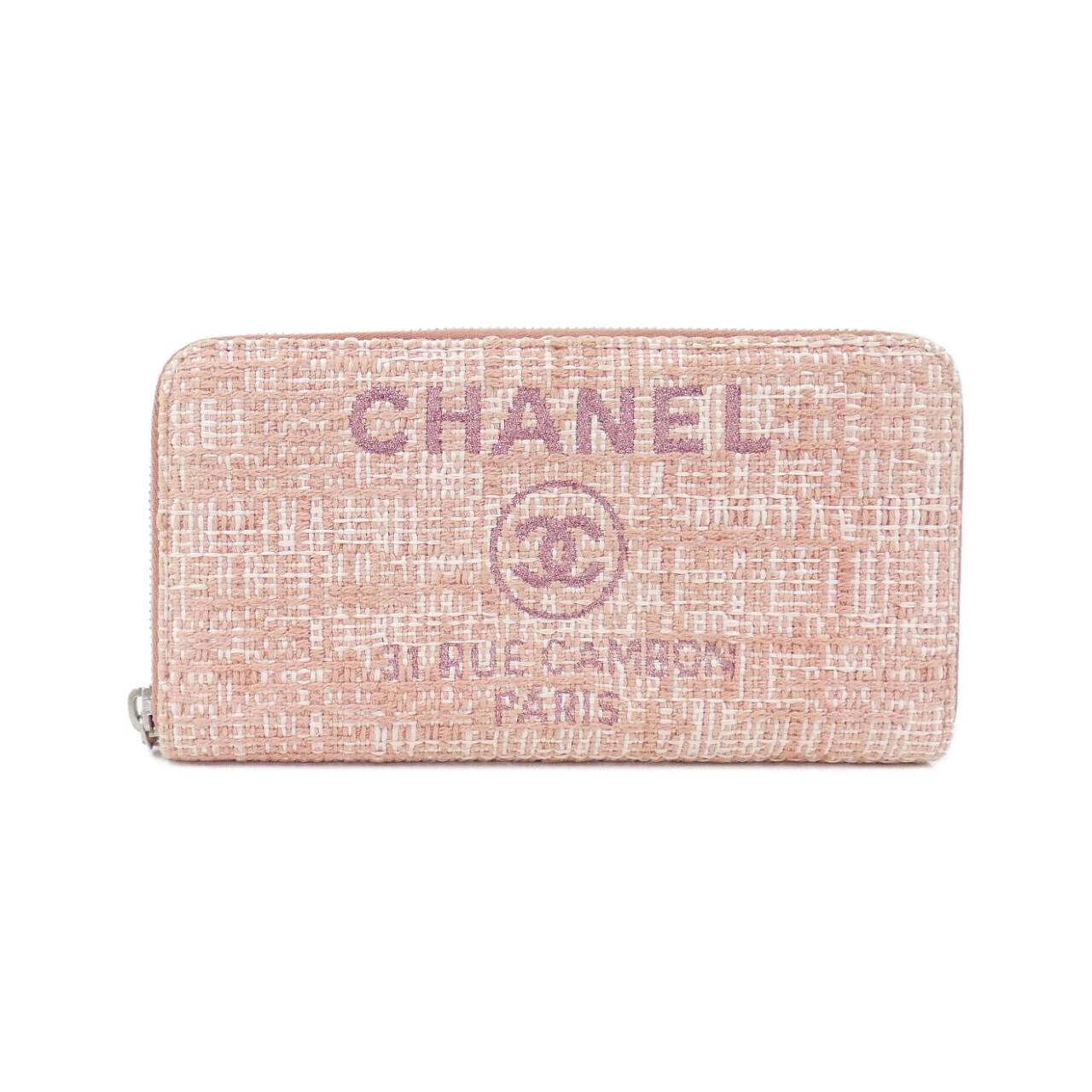 Chanel Deauville Line Canvas Long Wallet