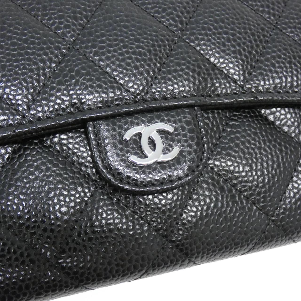 Chanel Timeless Classic Caviar Skin Long Wallet