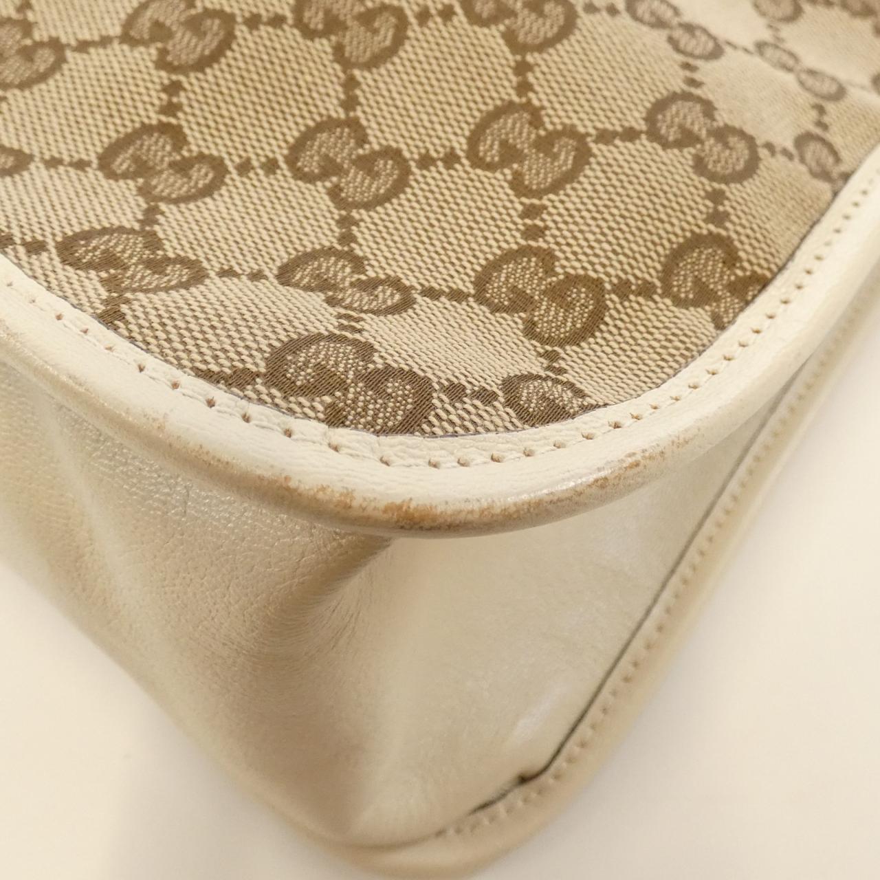Gucci Horsebit Bag Leather Canvas Travel Bag