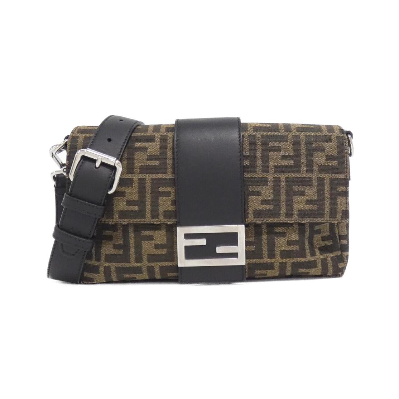 Fendi Baguette Calf Waist Bag Canvas Shoulder Bag