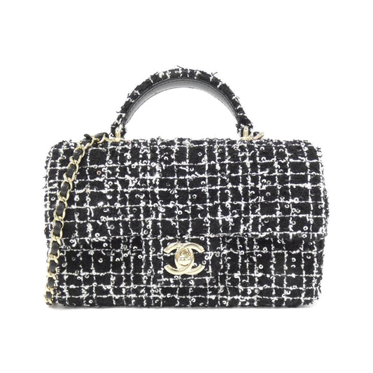 Chanel Cotton Tweed Shoulder Bag