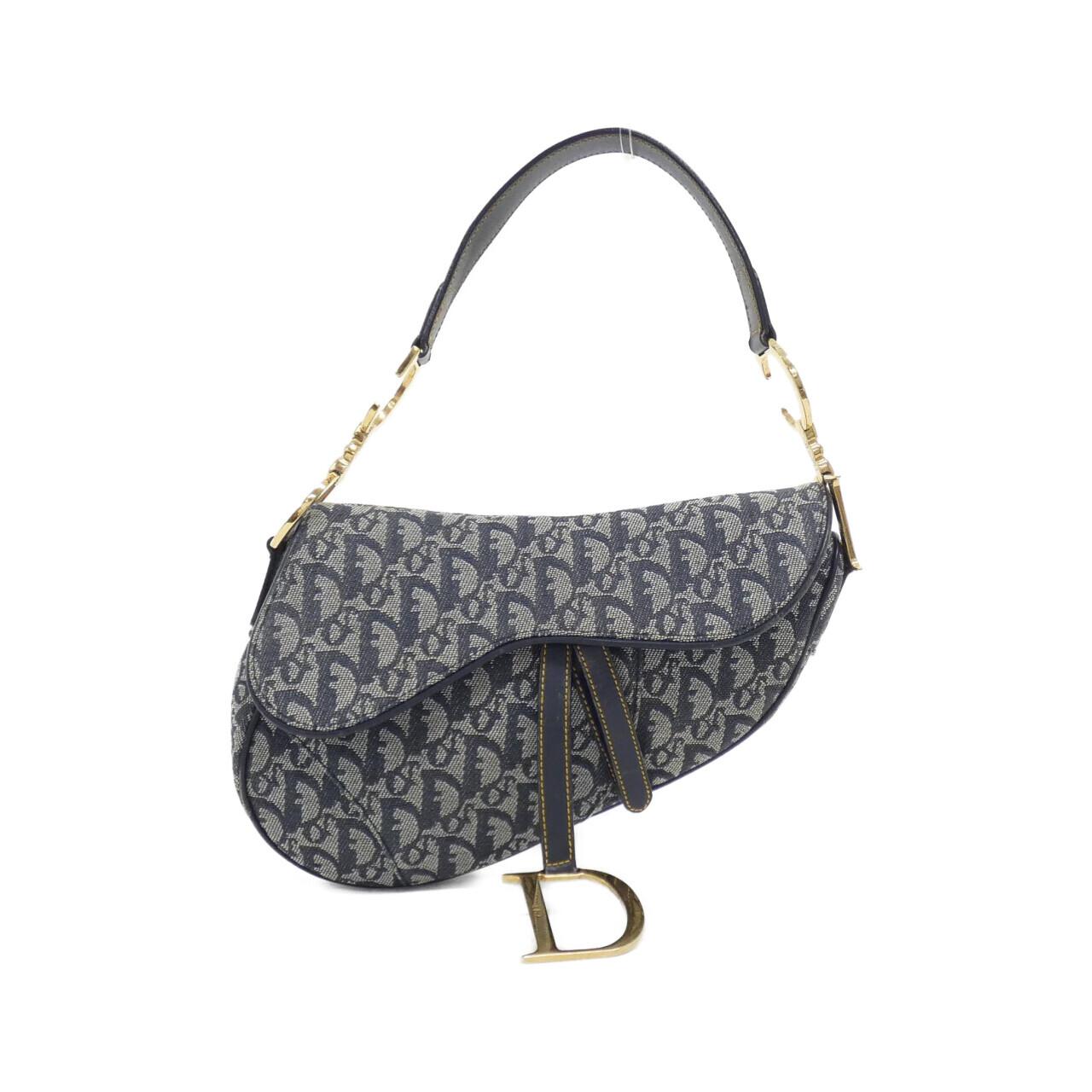 Dior Christian Saddle Shoulder Bag Canvas