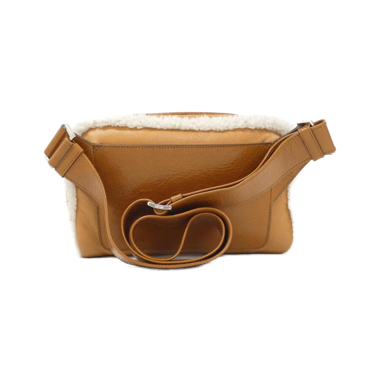 Prada 2Vh181 Shearling Shoulder Bag