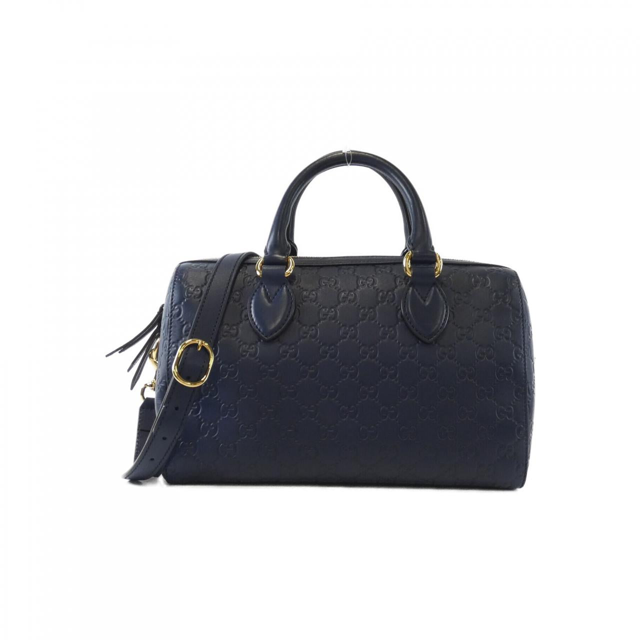 Gucci Signature Boston Bag Leather Travel Bag