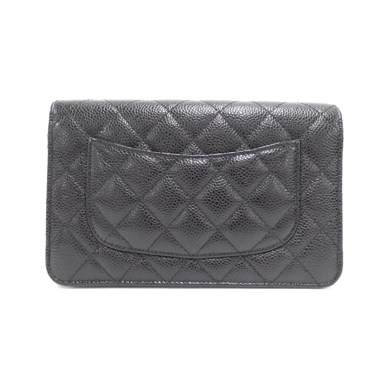Chanel Timeless Classic Caviar Skin Chain Wallet