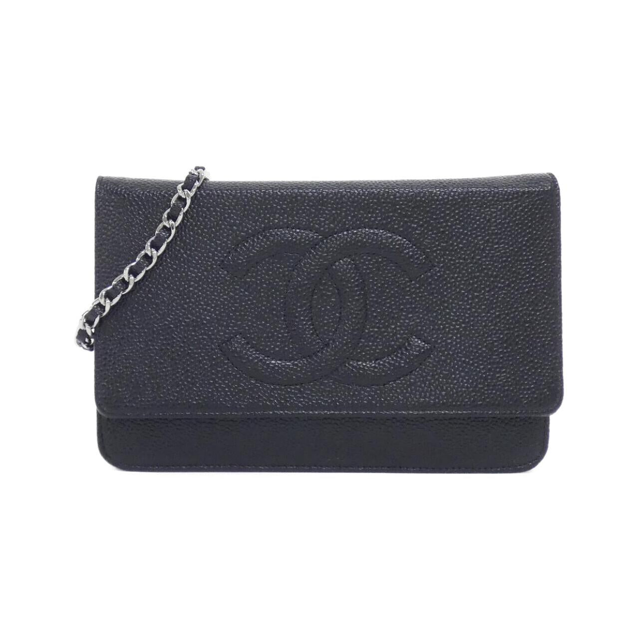 Chanel Timeless CC Line Caviar Skin Chain Wallet