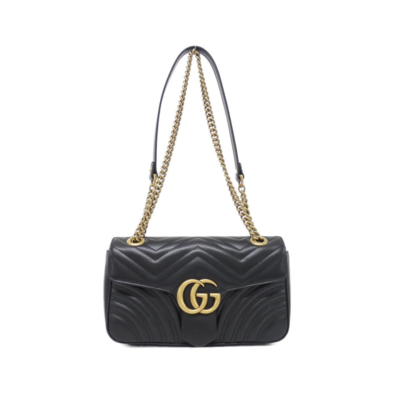 Gucci Marmont Chevron Shoulder Bag Leather Quilted Bag 3