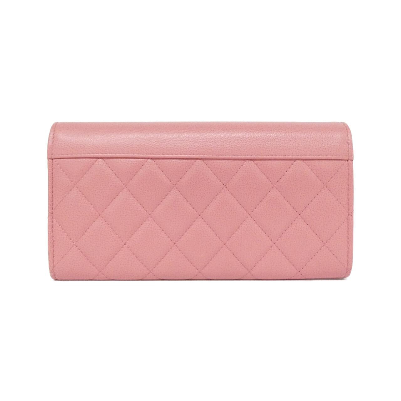 Chanel 2??? Long Wallet Caviar Skin Long Wallet
