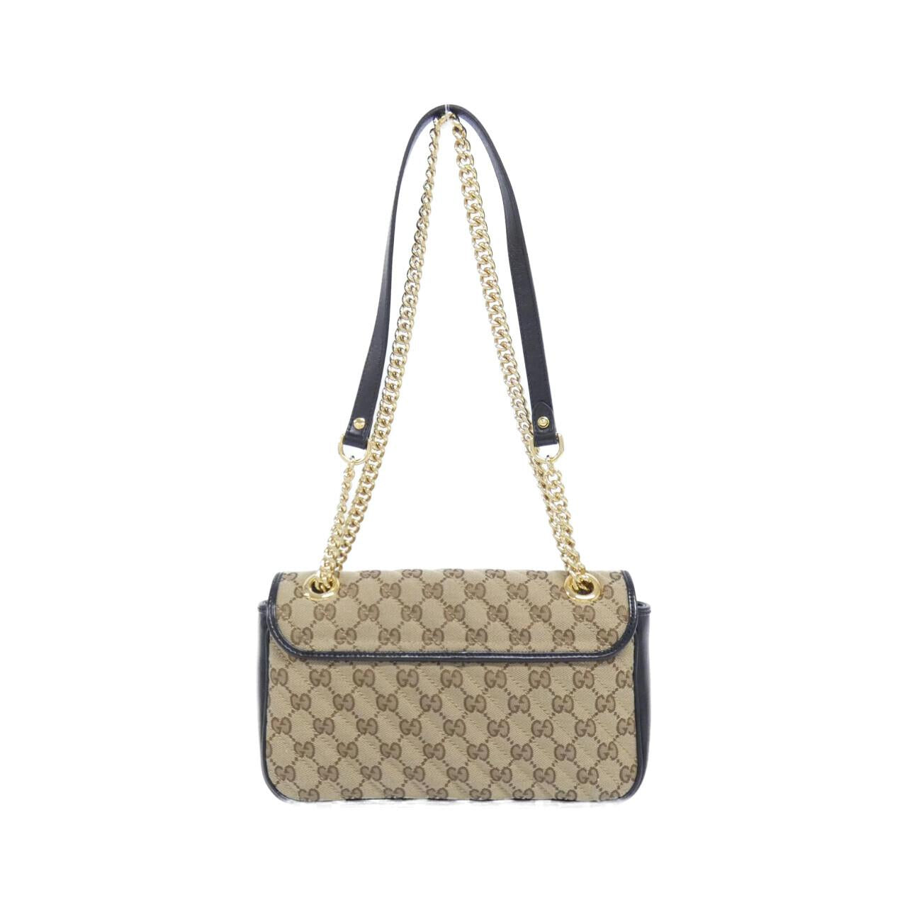 Gucci Marmont Shoulder Bag Leather Canvas 4