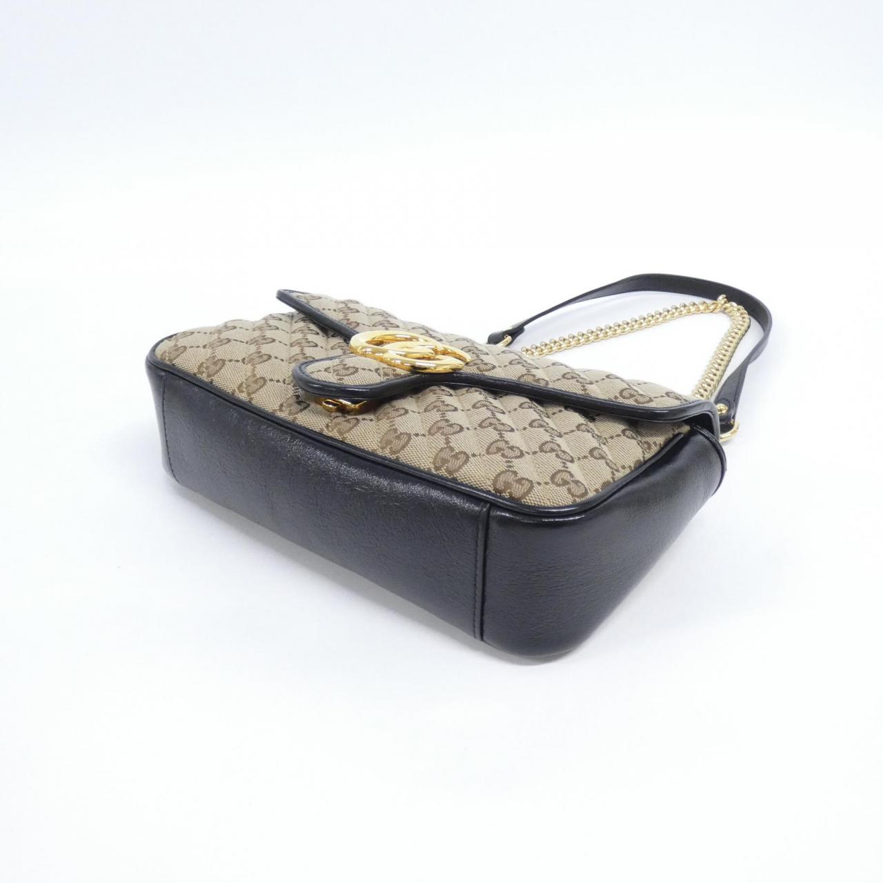 Gucci Marmont Shoulder Bag Leather Canvas 4