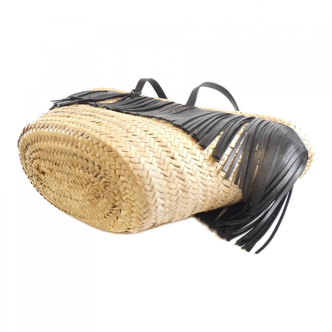 YSL Saint Laurent Saint Laurent 418414 Jbk4E Raffia Leather Bag Travel Bag