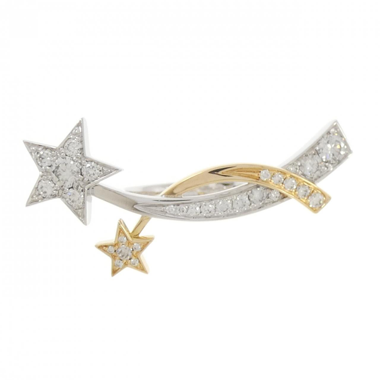 Chanel Comete 750 White Gold 750 Yellow Gold Diamond Ring