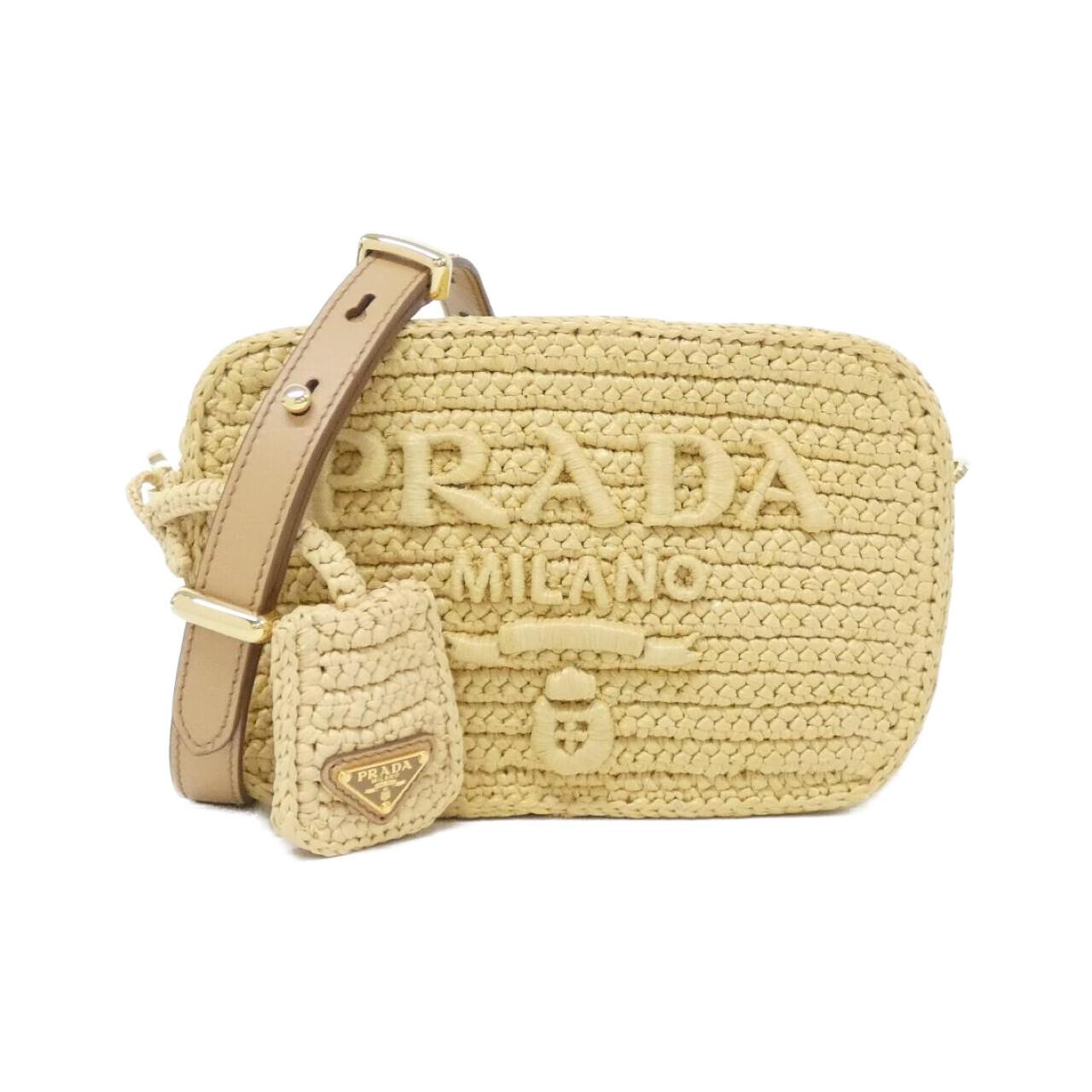 Prada 1Bh196 Rafia Shoulder Bag
