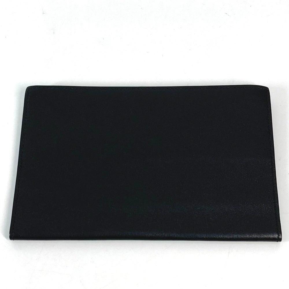 Note Cover Stationery Notepad "Ea Zip" Pm Leather Black Travel Bag