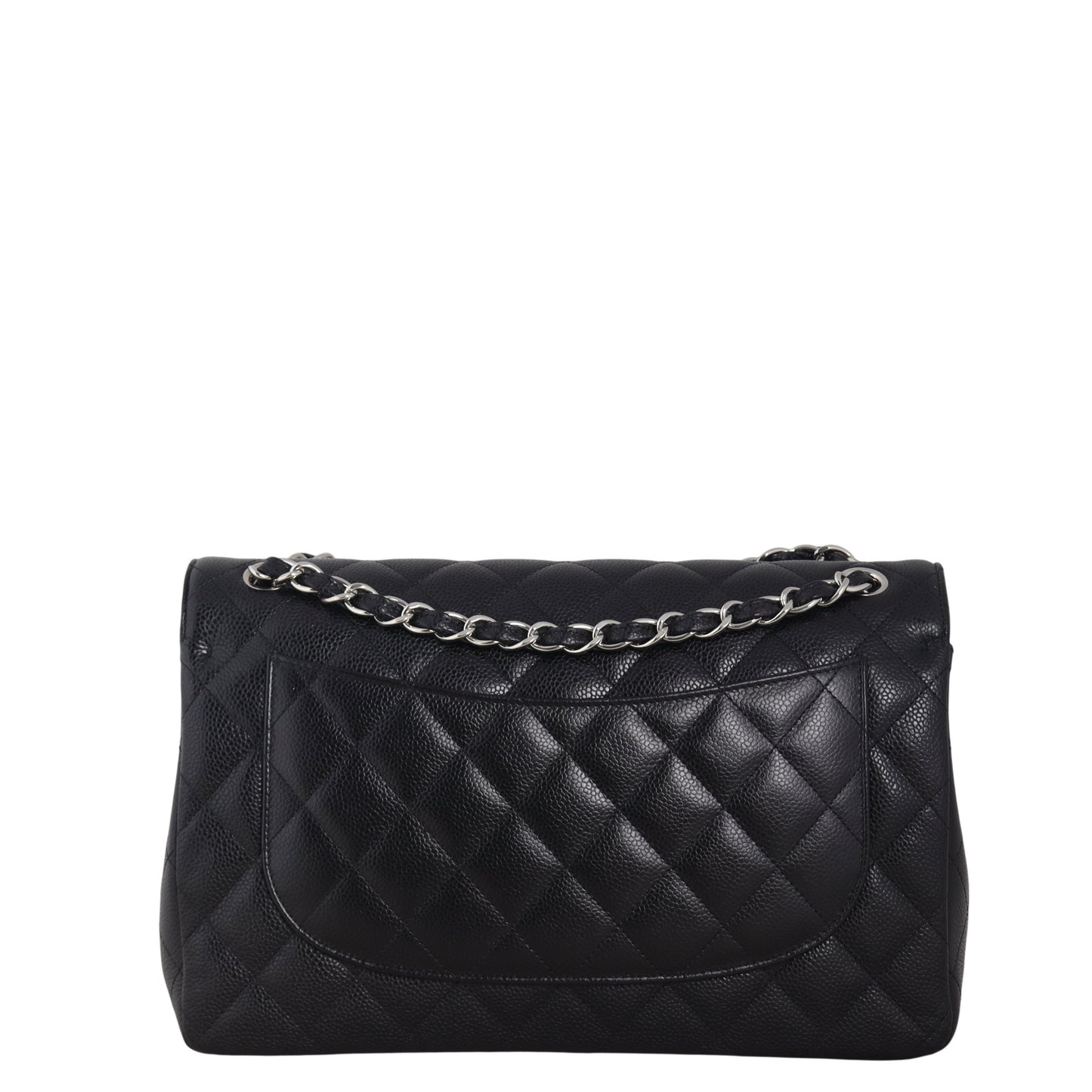 Chanel Classic Double Jumbo Caviar Handbag Quilted Black Crossbody Bag Caviar 18122025